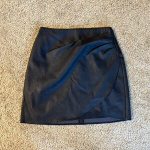 Abercrombie & Fitch Leather black mini skirt
